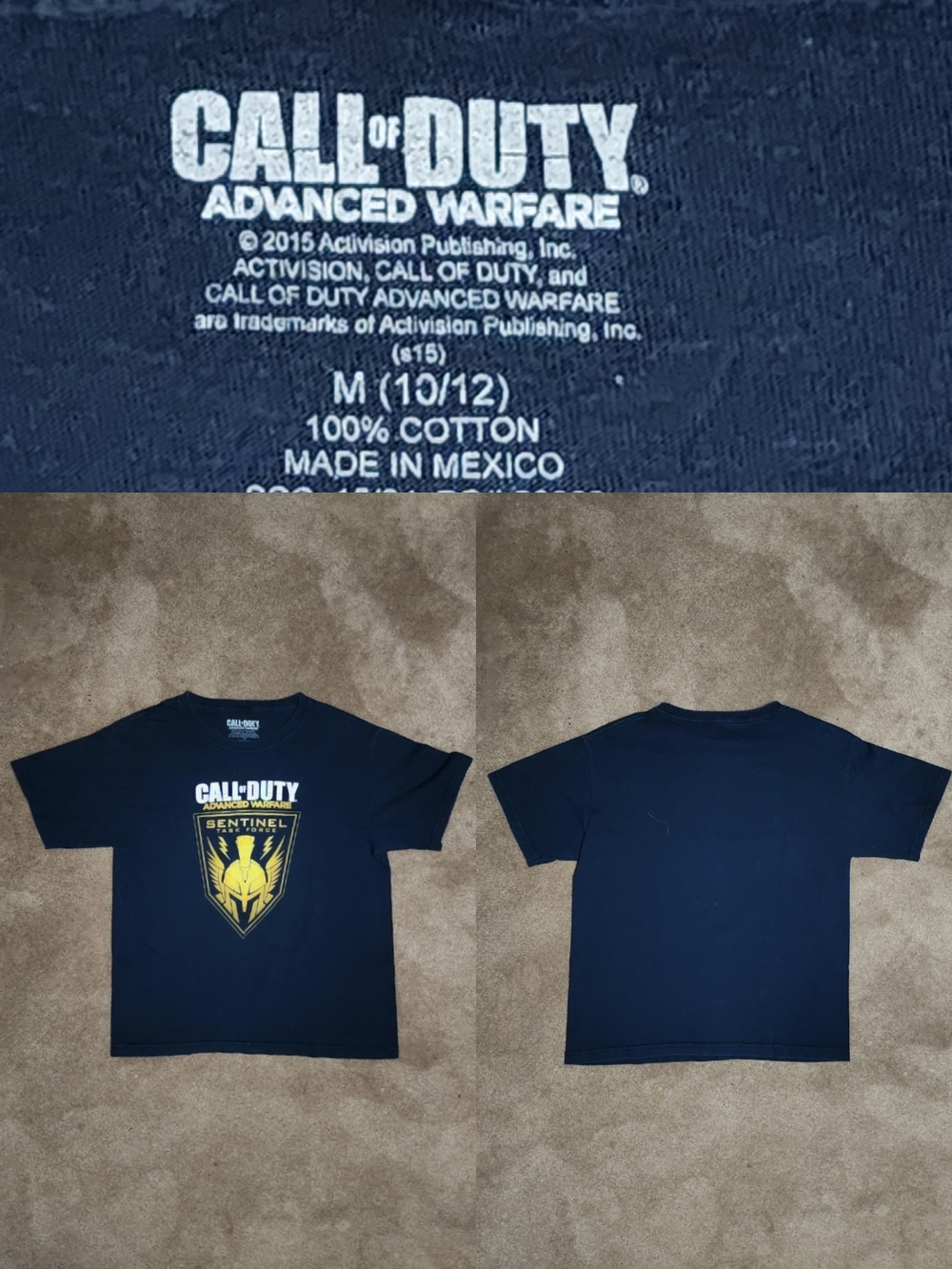 Kids Call of Duty Advanced Warfare Blue Tee Sz Lg